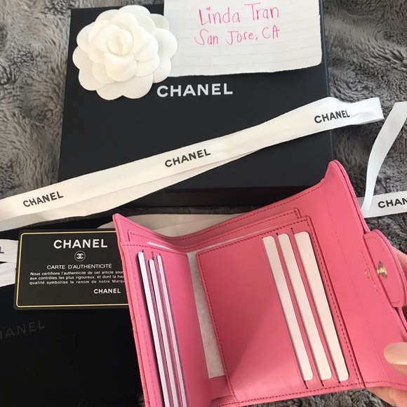 ‼️SOLD‼️Chanel Small 21P Pink Trifold Wallet - Picture 6 of 11